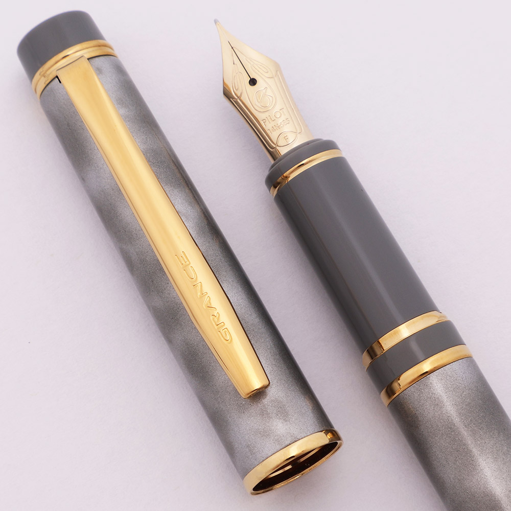 Pilot Namiki Grance Fountain Pen - Grey Marble w GT, C/C, 14k Fine